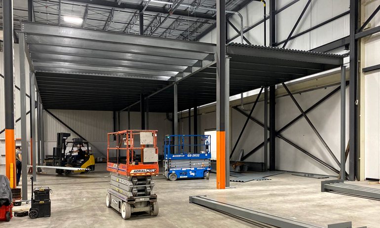 Peel Plastics’ 6,500 Sq. Ft. High Storage Mezzanine