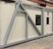 Custom prefabricated office and lunchroom with HSS steel superstructure, windows and access door